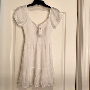 Hollister puff sleeve tiered mini dress